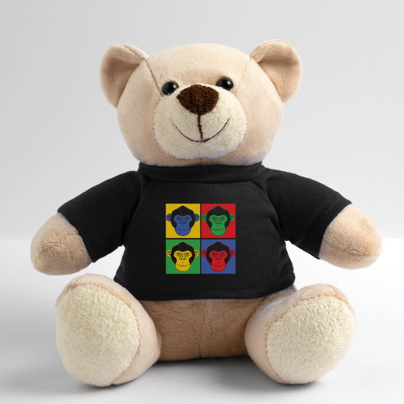 Affen Pop Art Geschenk Tier Gorilla Schimpansen Teddy