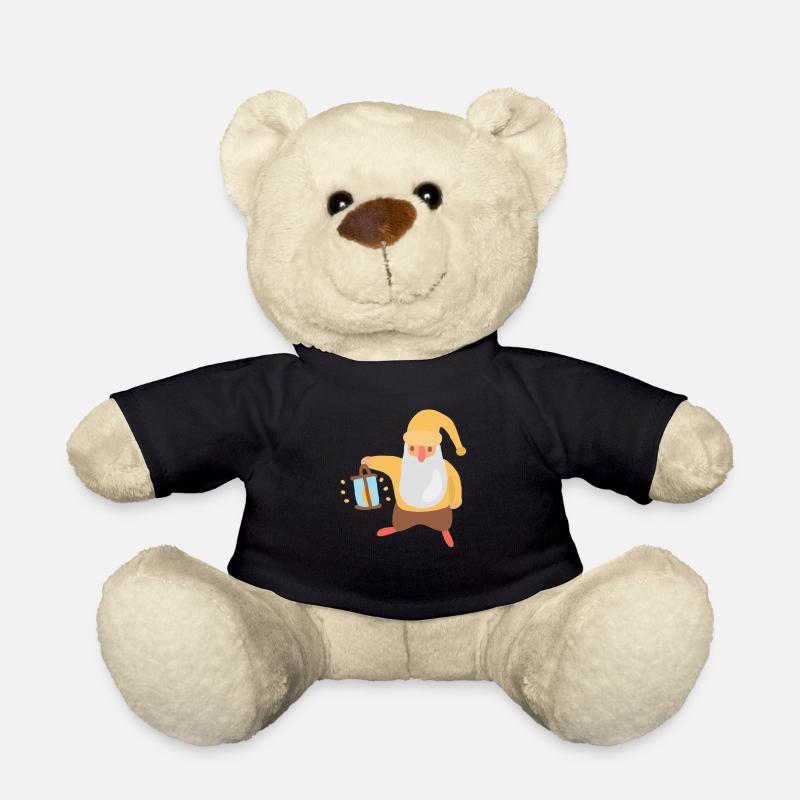 Zwerg Geschenk Laterne Gartenzwerg Märchen Mütze - Teddy - Schwarz