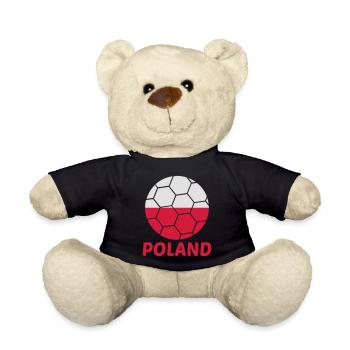 Poland Poland Polish Text Flag Football Cool Fan - Teddy Bear - black - Front