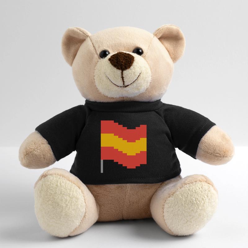 Art drapeau pixel Espagne Nounours