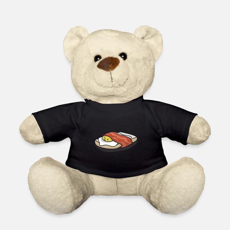 Spiegelei Speck Frühstück schläft - Teddy - Schwarz