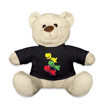 Dinosaurier T-Rex Babys - Teddy - Schwarz - Vorne