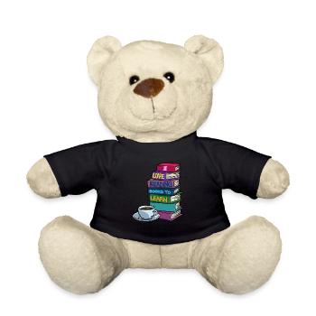 Love Reading Books To Learn Read Design Student - Teddy Bear - black - Front