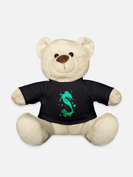 Meerjungfrau Seejungfrau Nixe Märchen - Teddy - Schwarz