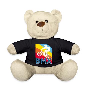 Vintage Retro Style BMX Bicycle Two Wheel Cycling - Teddy Bear - black - Front