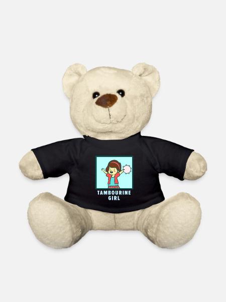 Tambourine Tambourine Gift idea - Teddy Bear - black