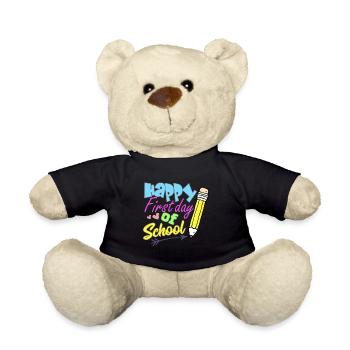 Back to school First day of school - Teddy Bear - black - Front