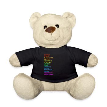 LA SCIENCE EST REELLE BLACK LIVES MATTER LGBT LOVE LEFT - Nounours - noir - Devant