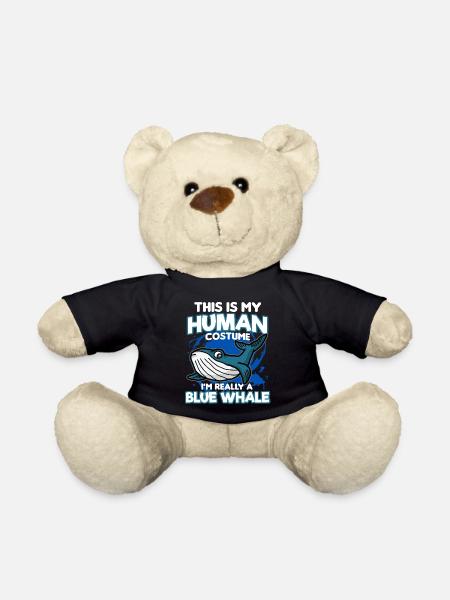 blue whale - Teddy Bear - black