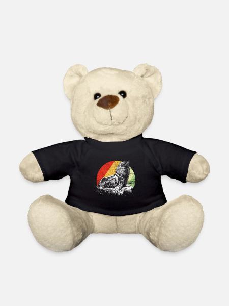 Seelöwe Robbe Tier Walross Geschenk Idee Wasser - Teddy - Schwarz
