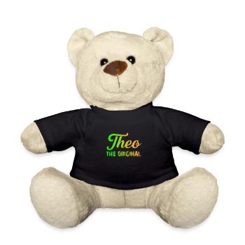 Mein Name ist Theo T-Shirt Vorname Kind - Teddy - Schwarz - Vorne