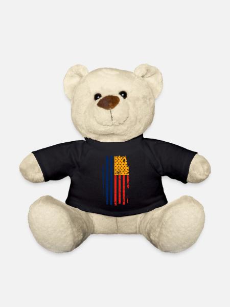 Rumänien Flagge USA Amerika - Teddy - Schwarz