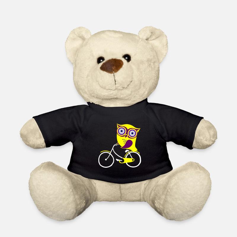 Chouette hibou cadeau roue vélo vélo - Nounours - noir