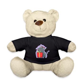 Cute cat Christmas cats Christmas - Teddy Bear - black - Front