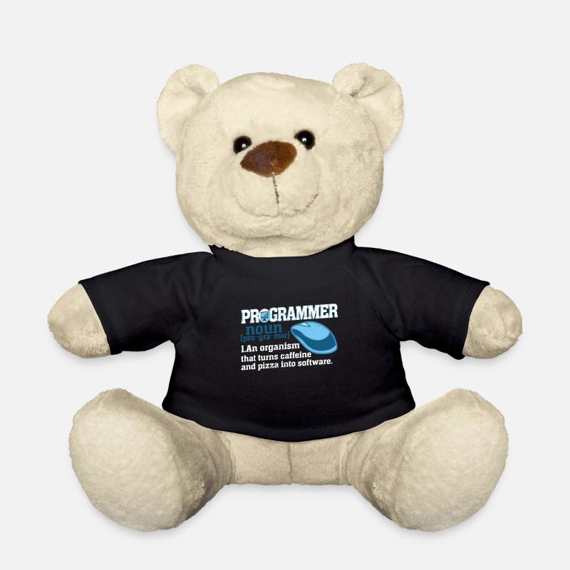 Programmierer Definition Geek Computerfreak Nerd - Teddy - Schwarz