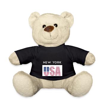 New York, États-Unis, États-Unis T-shirt NYC - Nounours - noir - Devant