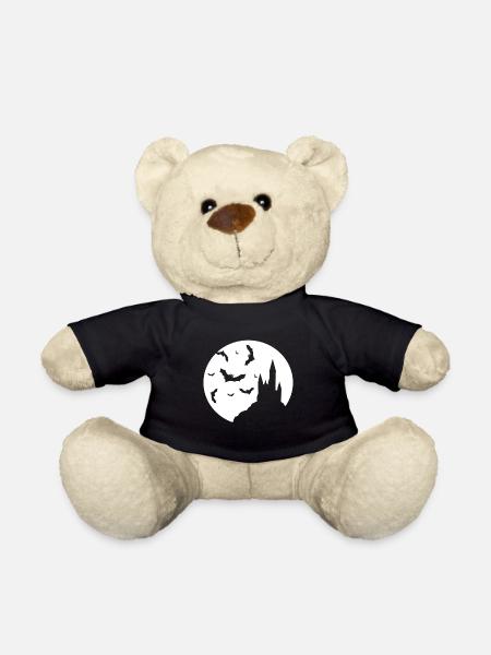 Full moon night in Dracula castle - Teddy Bear - black
