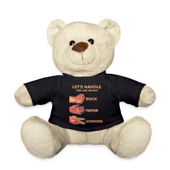 Schere Stein Papier - Teddy - Schwarz - Vorne