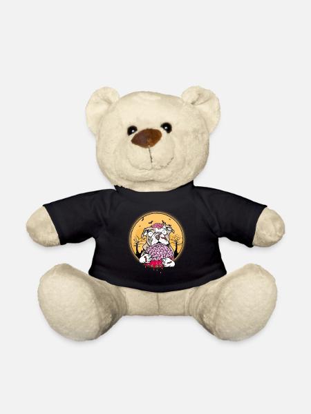 Englische Bulldogge Halloween Zombie Hund Geschenk - Teddy - Schwarz