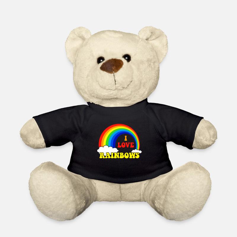 I love rainbow gift kids christmas - Teddy Bear - black