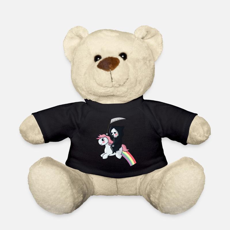 Sensenmann auf einem Einhorn - Teddy - Schwarz