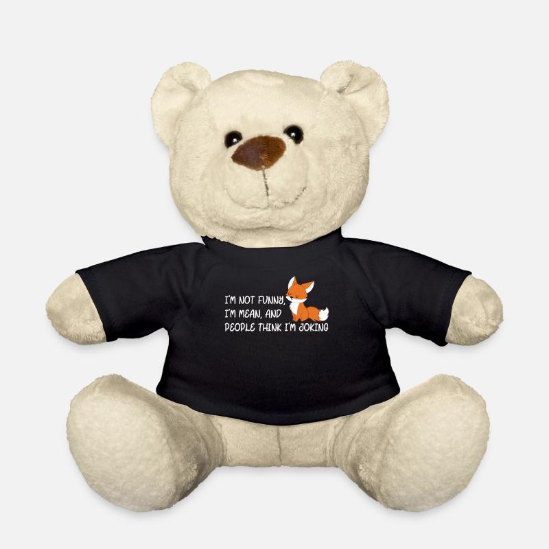 Lustiges Fuchs T-Shirt mit Sarkasmus - Teddy - Schwarz