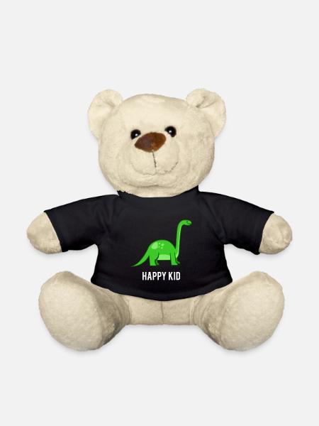 schoolchild dinosaur enrollment gift teenage - Teddy Bear - black