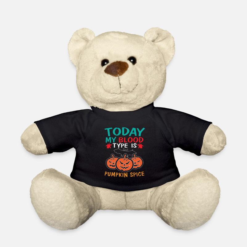 BLOOD TYPE PUMPKIN SPICE - Teddy Bear - black
