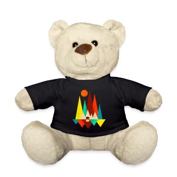 Brown Bear Polar Bear Black Bear Mountains Mountains Gift - Teddy Bear - black - Front