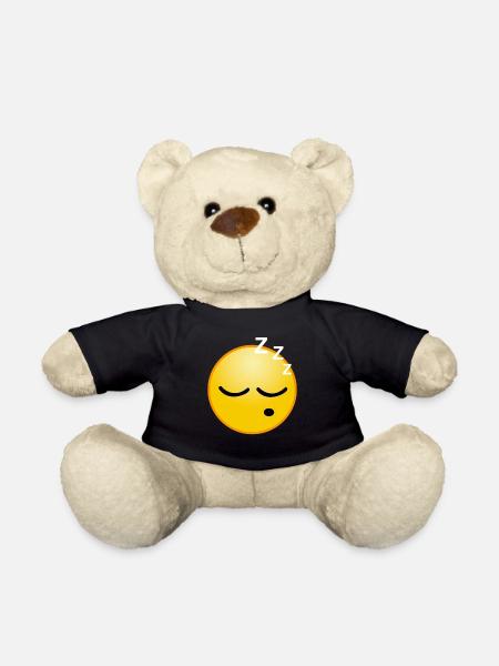 Emoji endormi cadeau fatigué - Nounours - noir