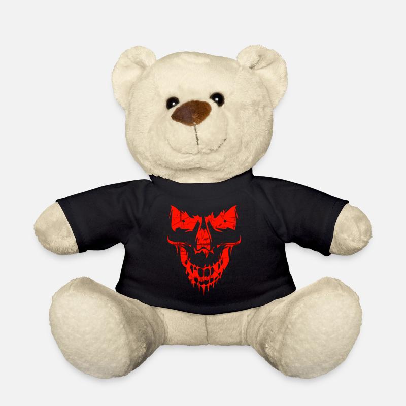 Skull - Teddy Bear - black