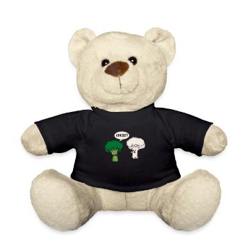 Funny Broccoli Cauliflower Ghost Ghost Gift - Teddy Bear - black - Front