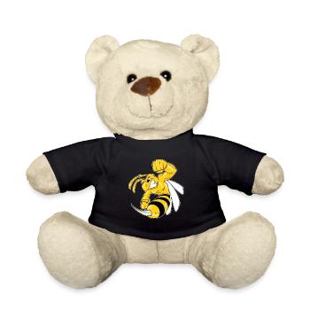 Fitness Wespe Biene Hornisse Muskeln Geschenk - Teddy - Schwarz - Vorne