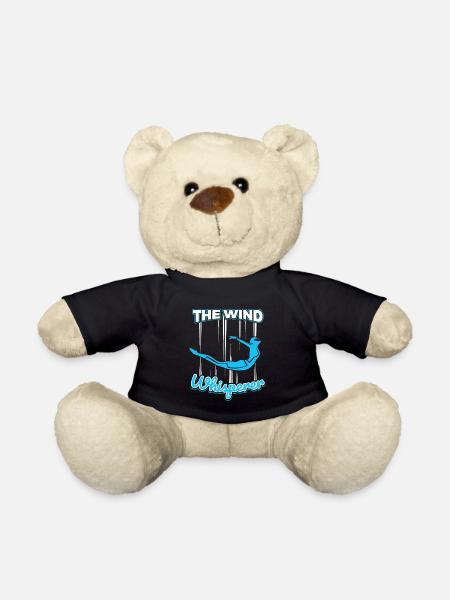 Vintage Funny Indoor Skydiving Gift for Skydivers - Teddy Bear - black