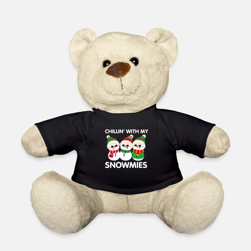 Schneemann Schnee Weihnachten Geschenkidee - Teddy - Schwarz