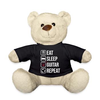 Eat Sleep Guitar Repeat - Teddy - Schwarz - Vorne