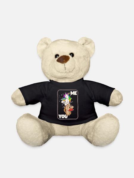 Couple vous et moi cadeau drôle d'amant de licorne magique - Nounours - noir