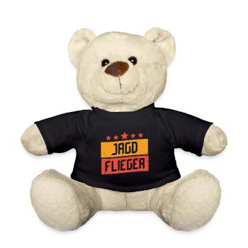 Jagdflieger Pilot Geschenk Weltkrieg Bruchpilot - Teddy - Schwarz - Vorne