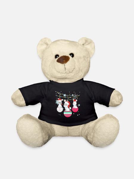 Rabbit rabbit bunnies Christmas gift - Teddy Bear - black