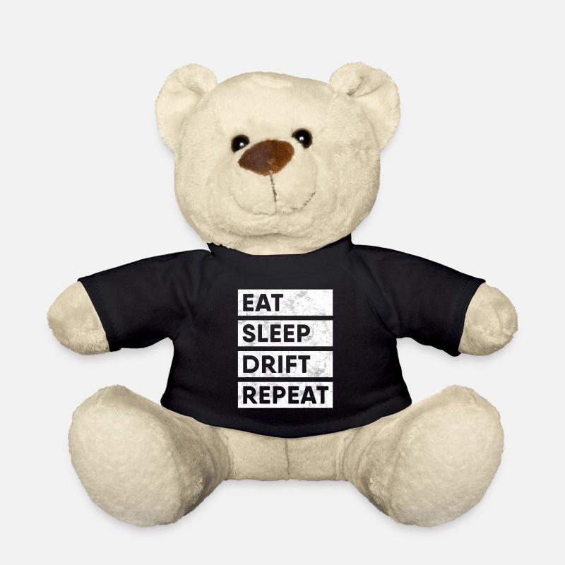 Drifter Eat Sleep Drift Repeat Shirt Auto Driften - Teddy - Schwarz