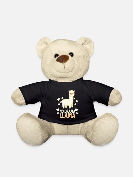 No Drama Lama Llama Geschenk - Teddy - Schwarz