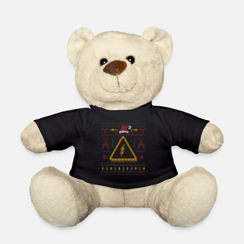 Ugly Christmas Elektriker Strom Weihnachtsgeschenk - Teddy - Schwarz