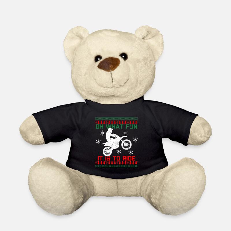 Motocross Christmas - Teddy Bear - black