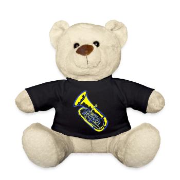 Tuba Musik in Neonfarben - Teddy - Schwarz - Vorne