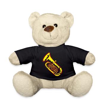 Tuba Musik in Neonfarben - Teddy - Schwarz - Vorne