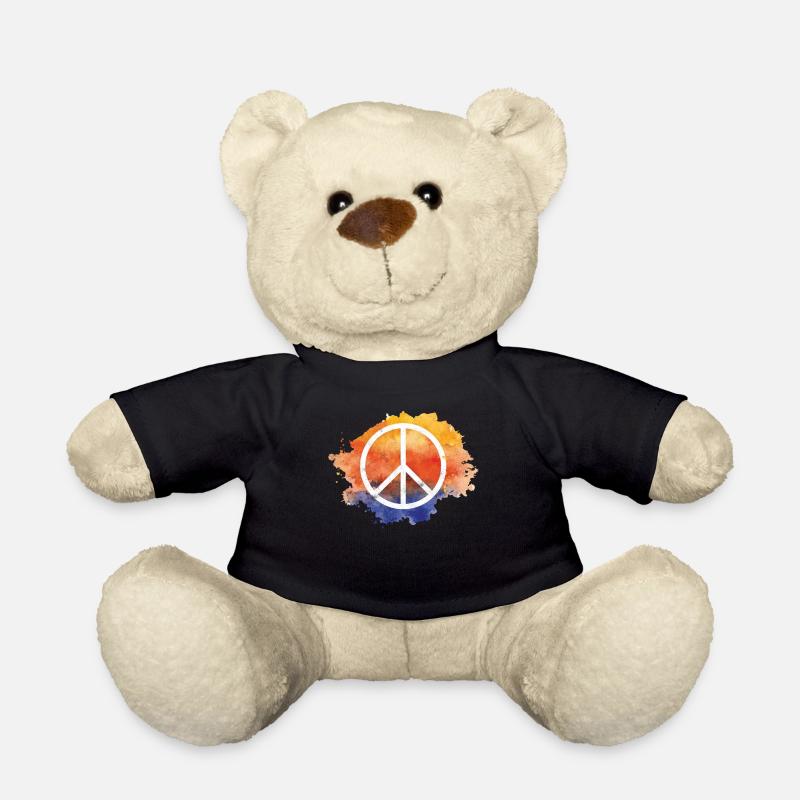 Symbol Frieden Geschenk Weltfrieden Hippie - Teddy - Schwarz