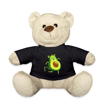 Avocado avogato cat kitten puss gift - Teddy Bear - black - Front