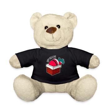 Happy Holla Days cadeau drôle d'homme de Noël - Nounours - noir - Devant