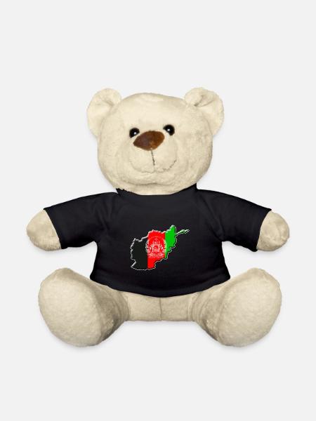 Afghanistan Flagge Landkarte - Teddy - Schwarz