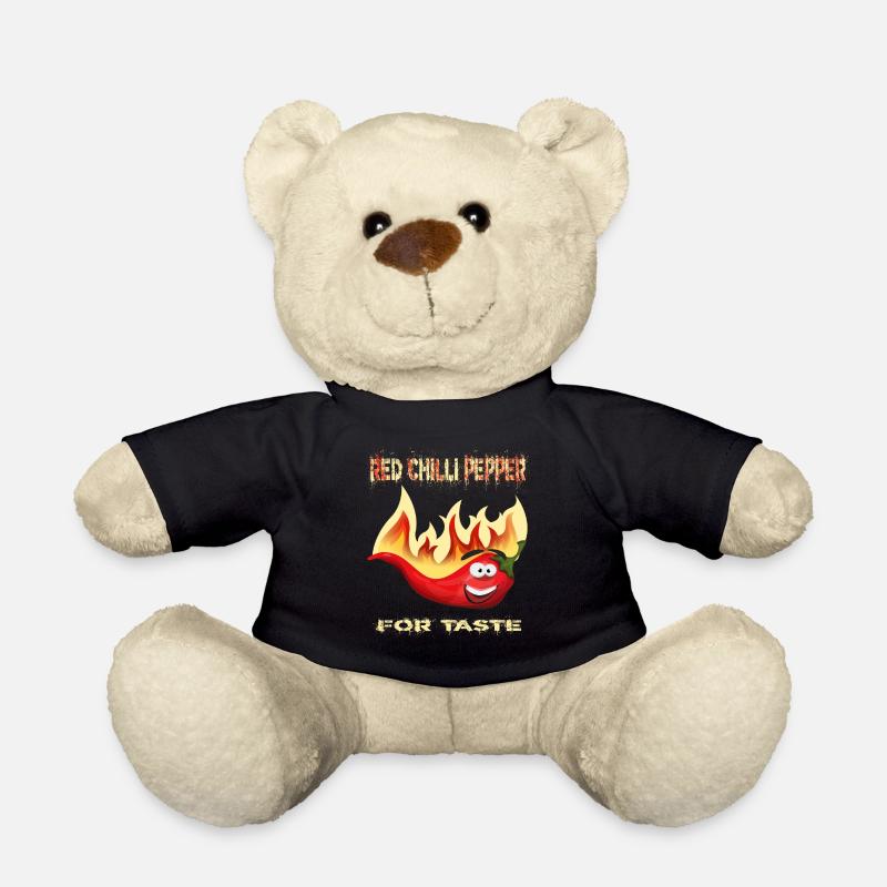 Red Chilli Pepper - Teddy Bear - black